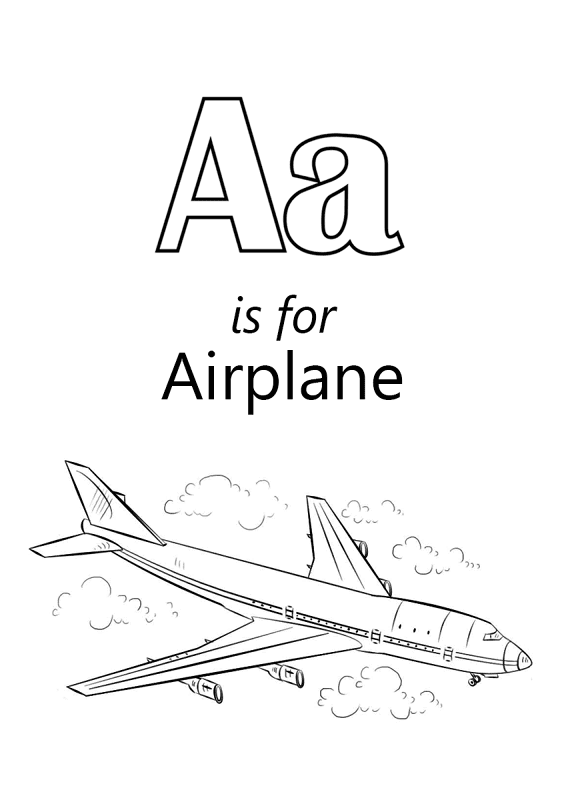 Desenho de Avioes para colorir e imprimir: número 27