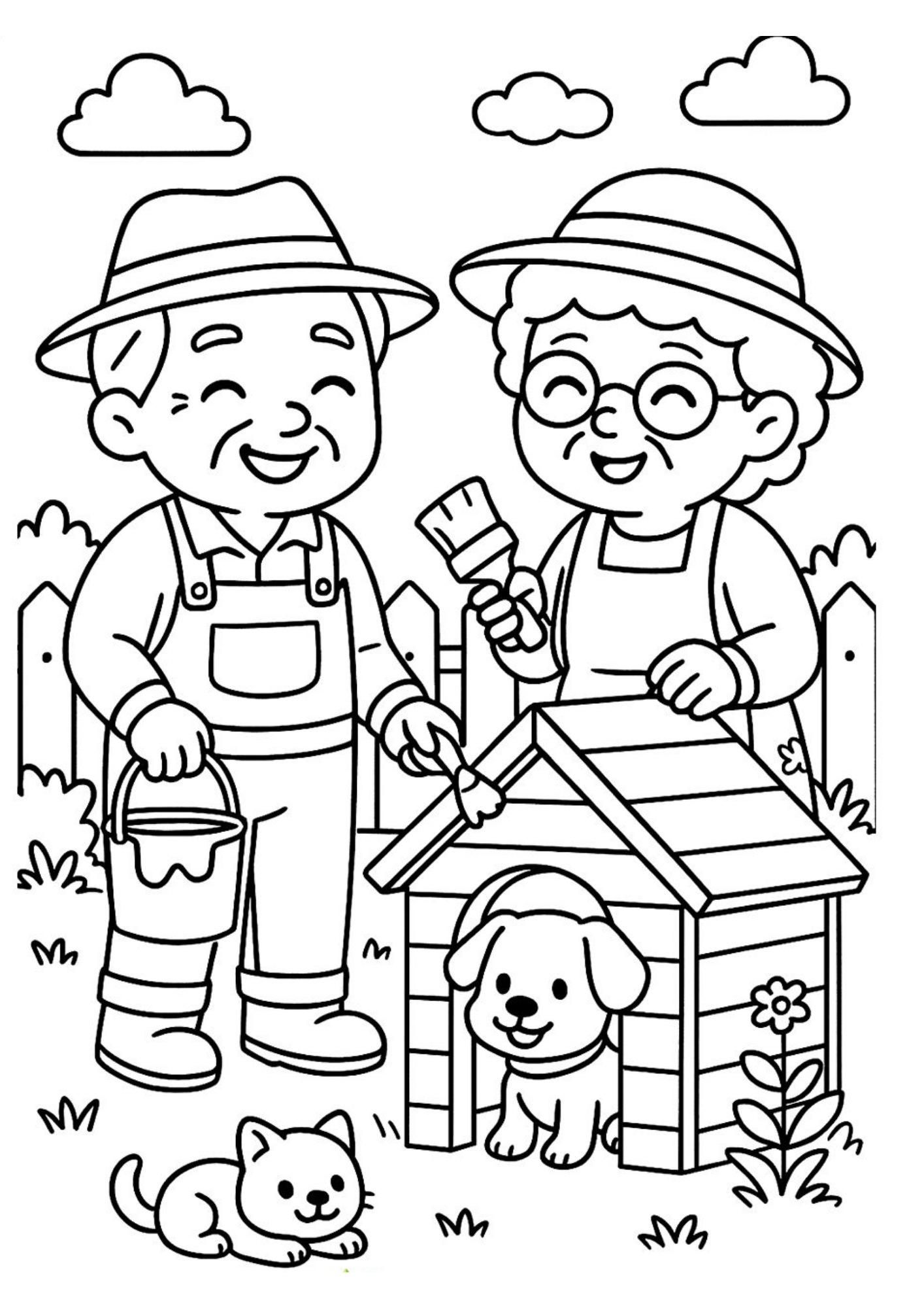 Desenho de Avos para colorir e imprimir: número 2