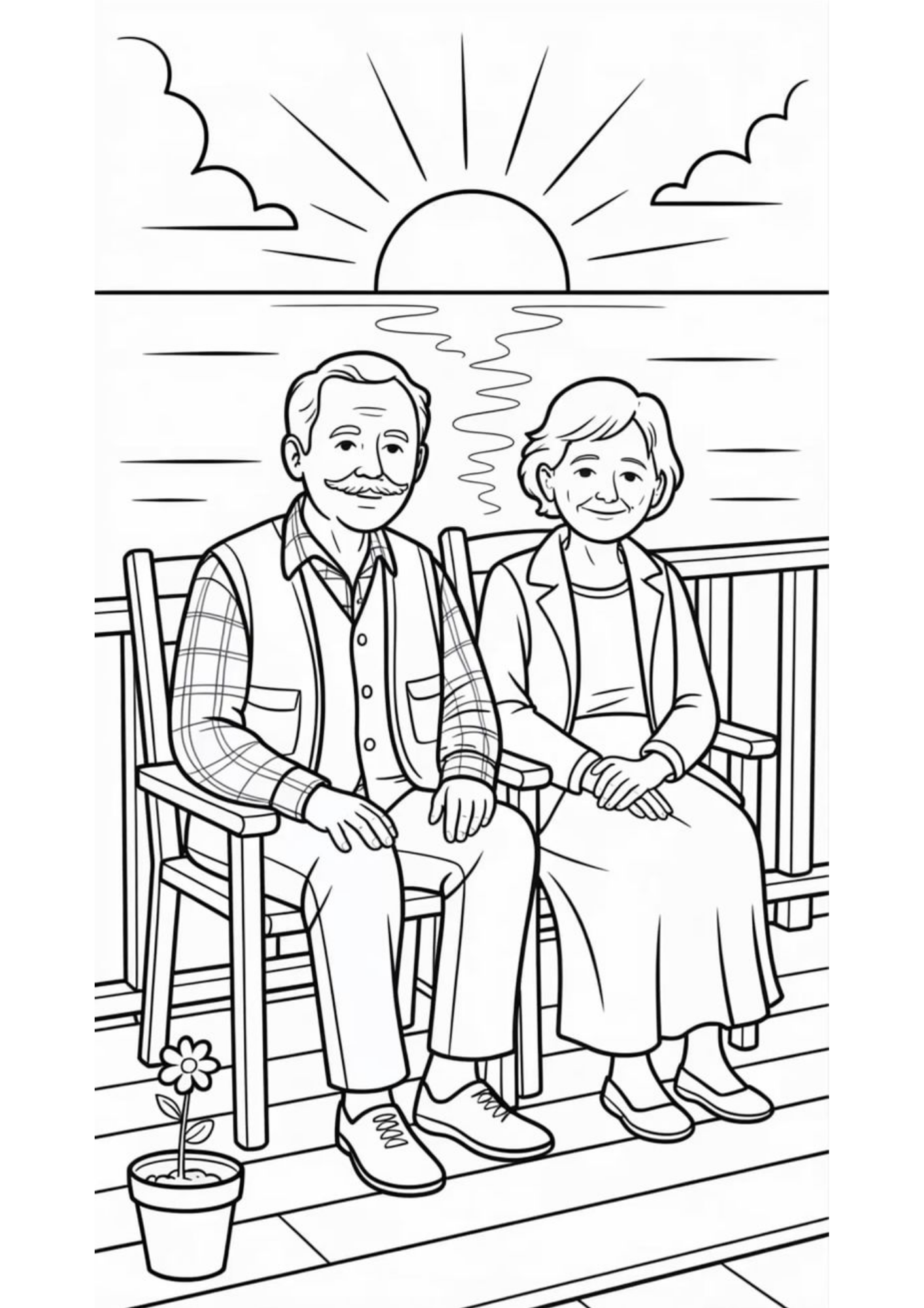 Desenho de Avos para colorir e imprimir: número 14