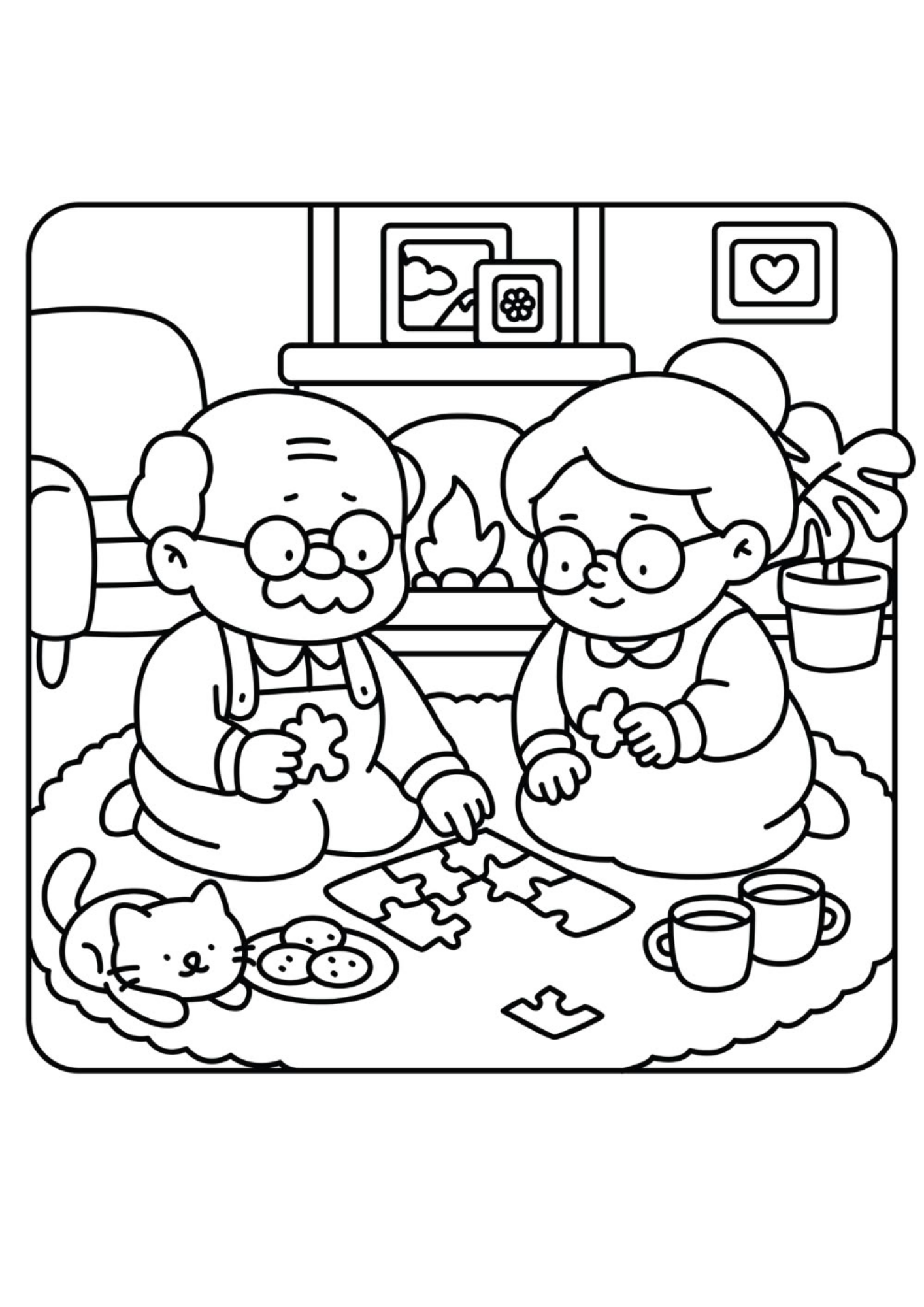 Desenho de Avos para colorir e imprimir: número 15