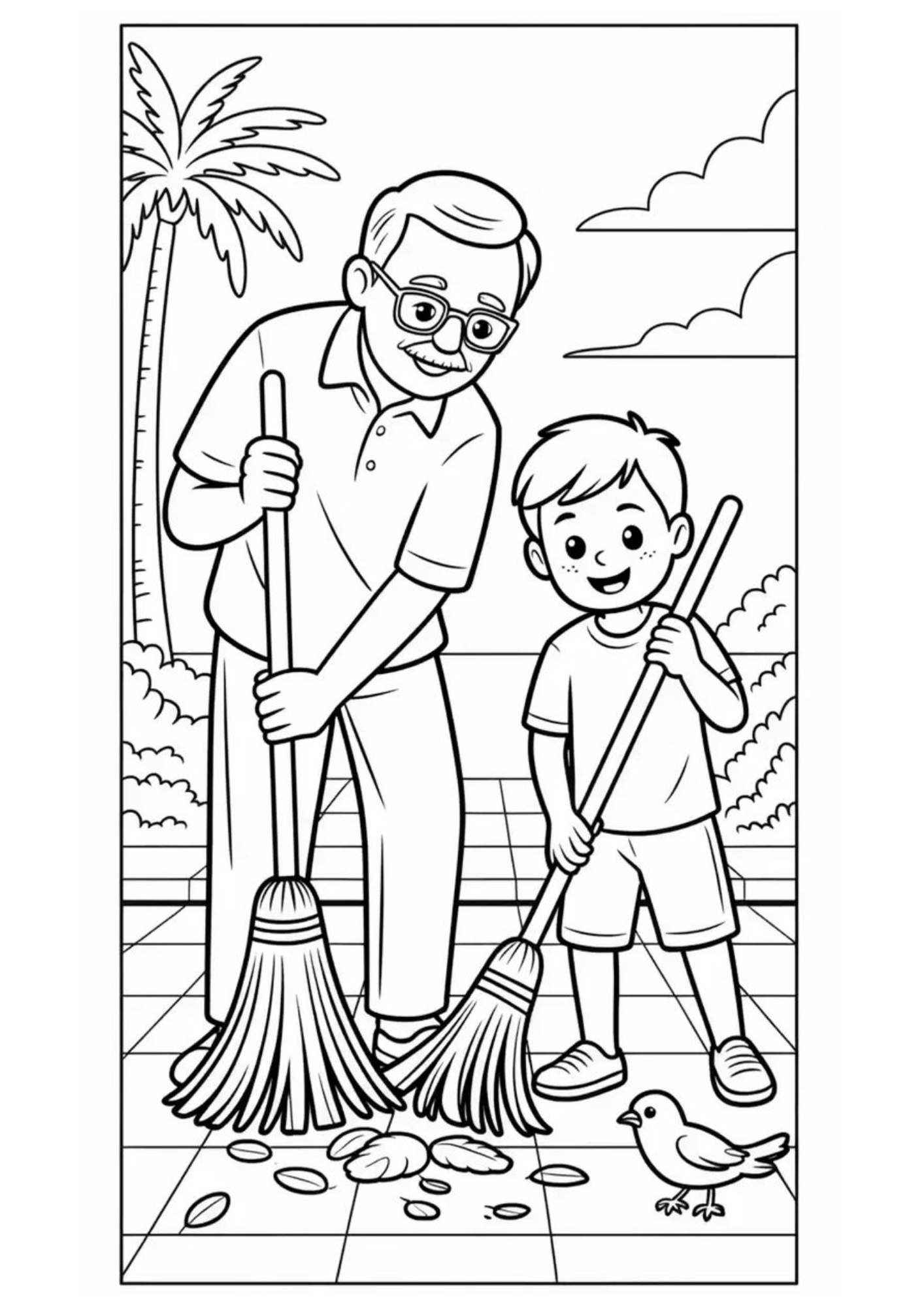 Desenho de Avos para colorir e imprimir: número 16