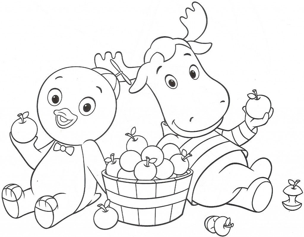 Desenho de Backyardigans para colorir e imprimir: número 1