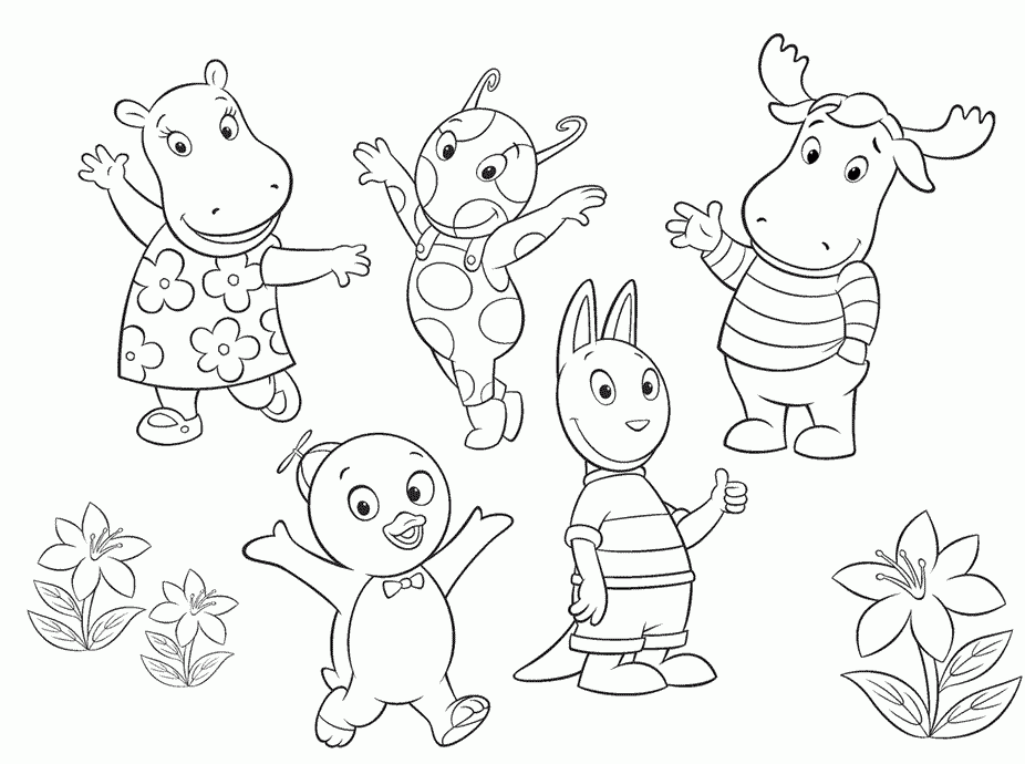 Desenho de Backyardigans para colorir e imprimir: número 2