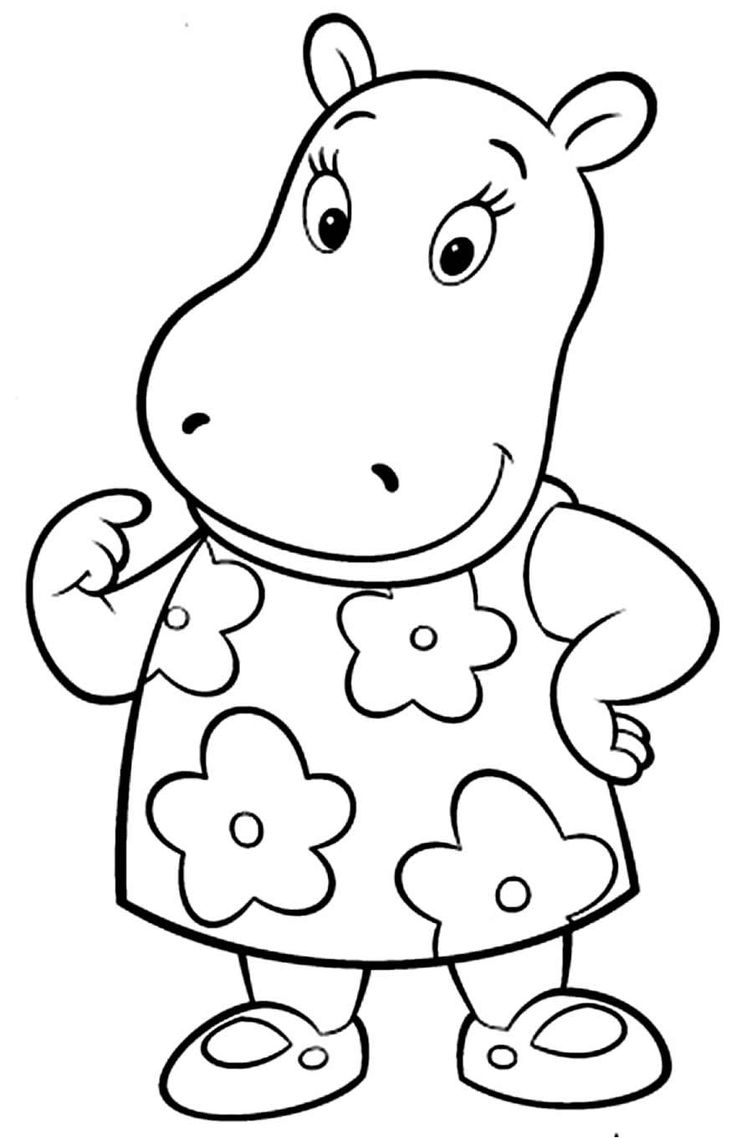 Desenho de Backyardigans para colorir e imprimir: número 3