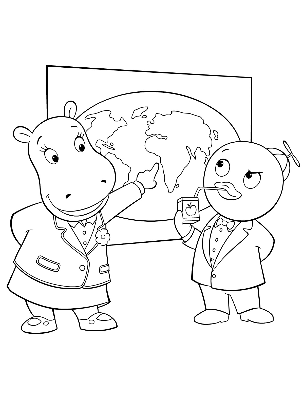Desenho de Backyardigans para colorir e imprimir: número 4