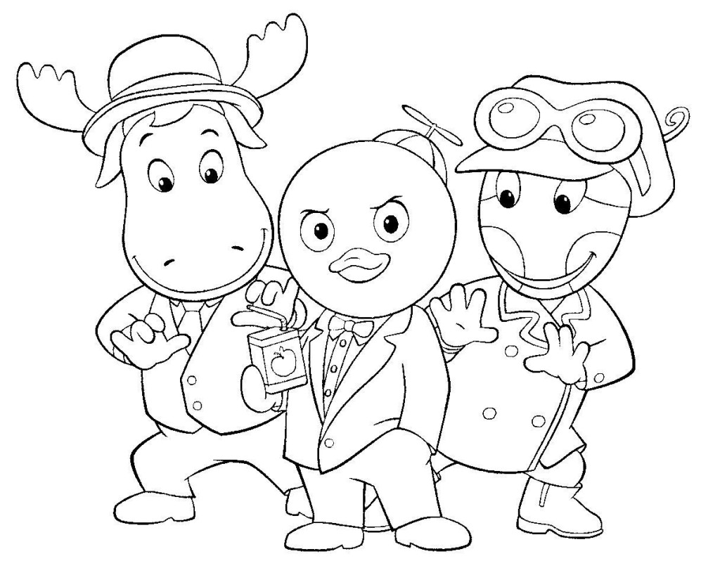 Desenho de Backyardigans para colorir e imprimir: número 5