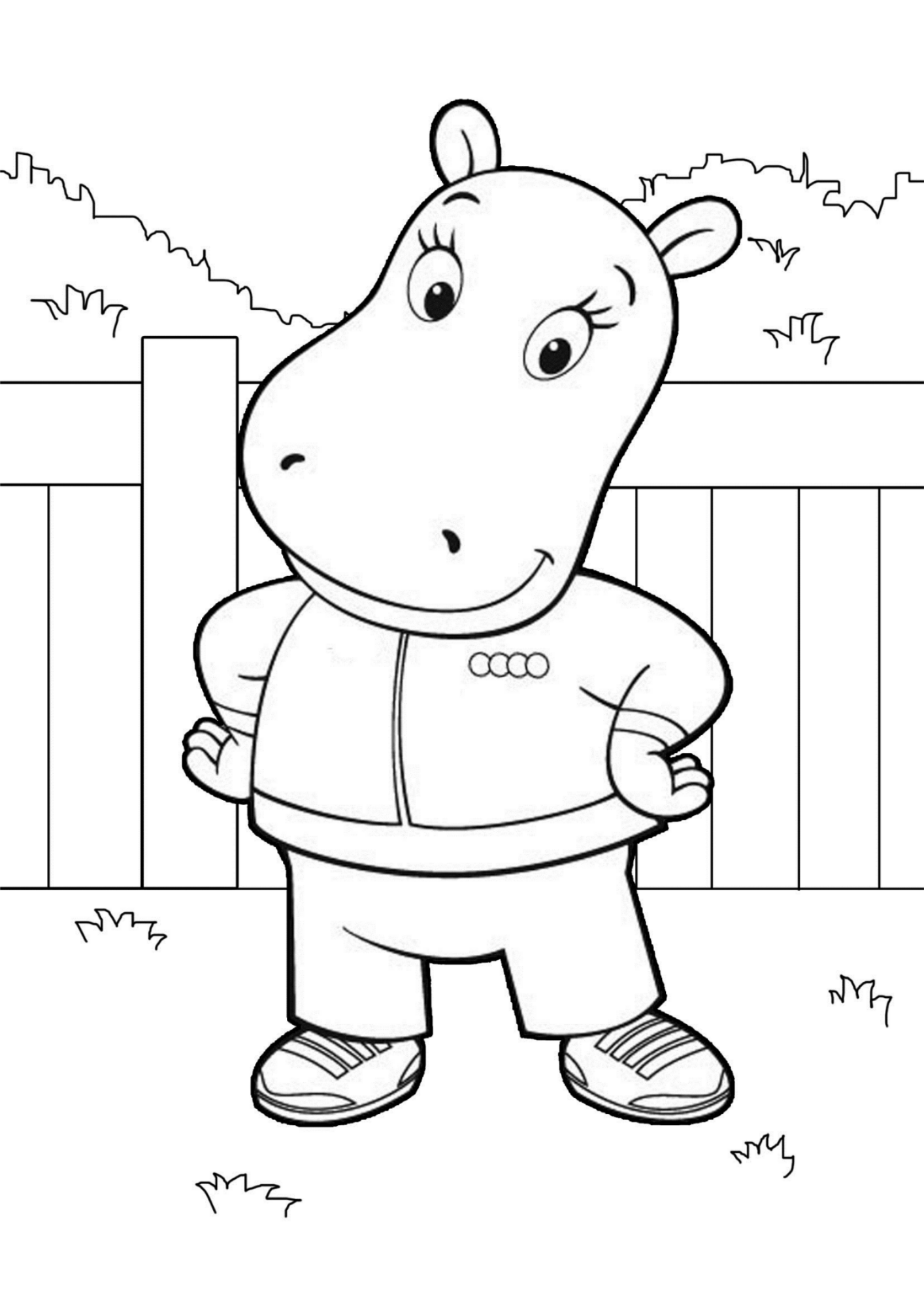 Desenho de Backyardigans para colorir e imprimir: número 9