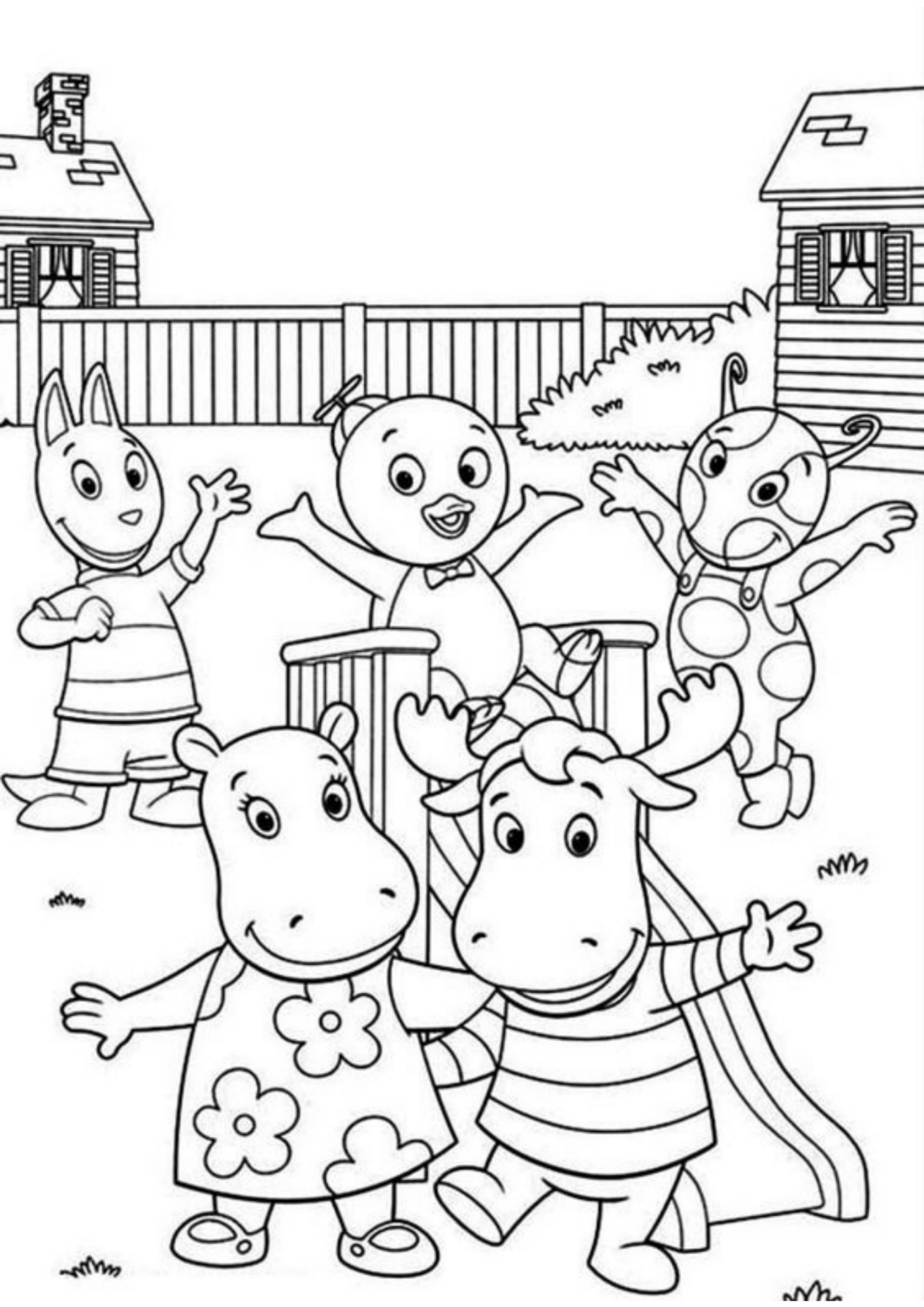 Desenho de Backyardigans para colorir e imprimir: número 10