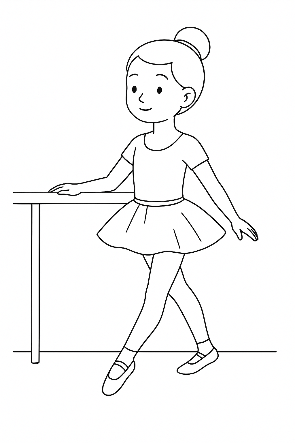 Desenho de Bailarina para colorir e imprimir: número 11
