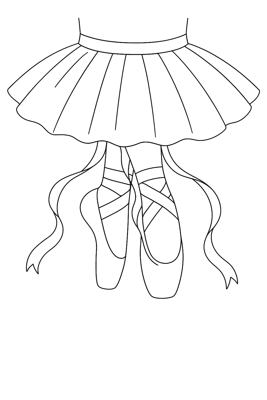 Desenho de Bailarina para colorir e imprimir: número 12