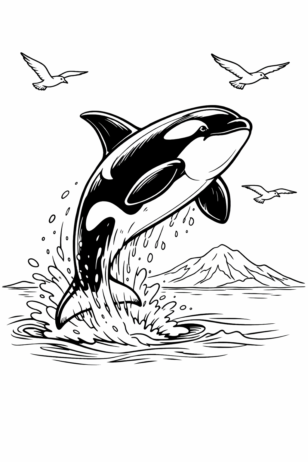Desenho de Baleias para colorir e imprimir: número 20