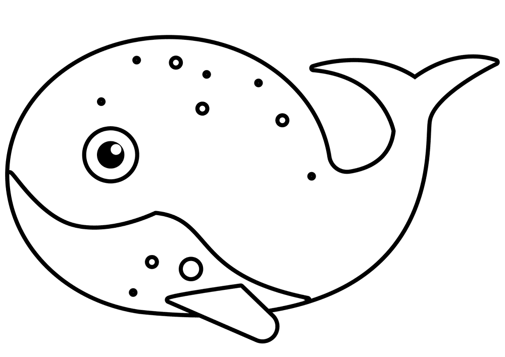 Desenho de Baleias para colorir