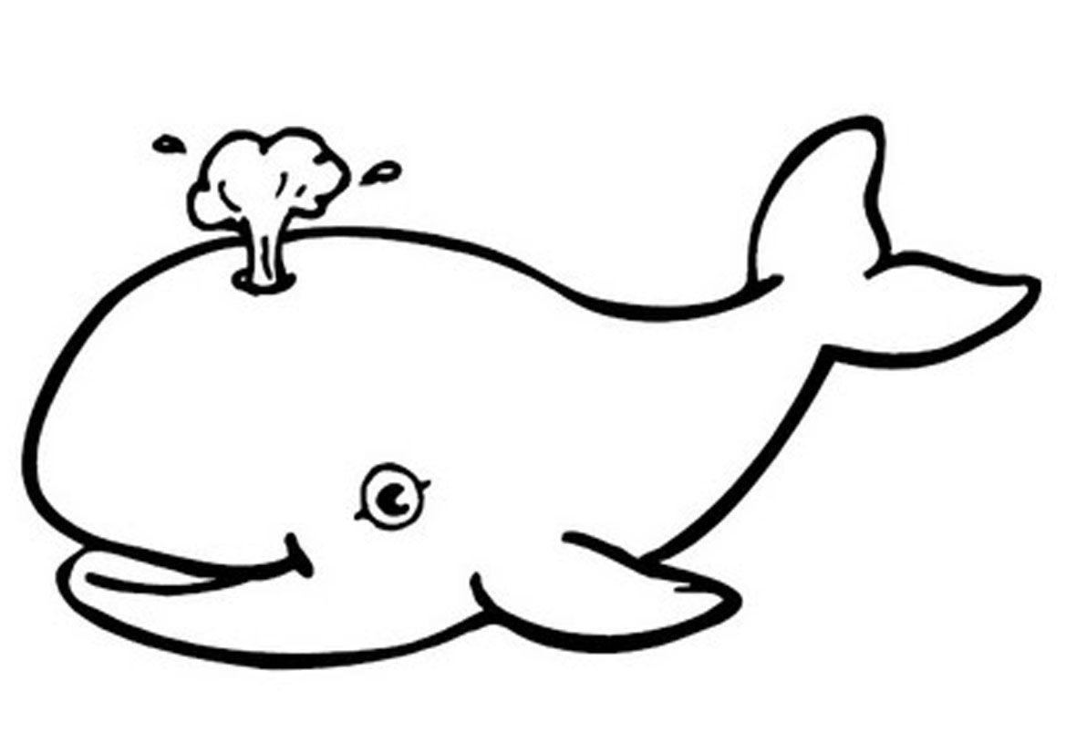 Desenho de Baleias para colorir