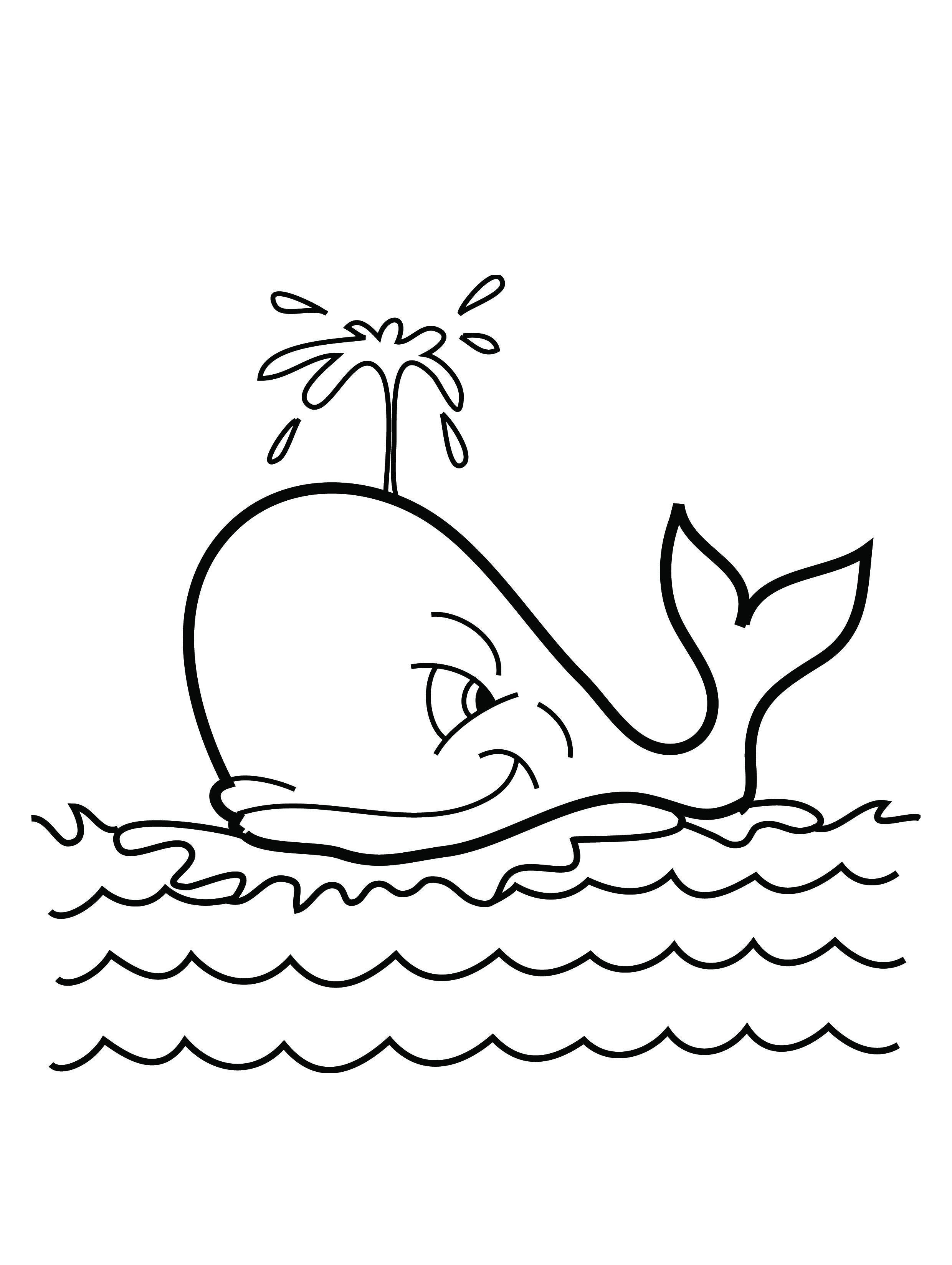 Desenho de Baleias para colorir