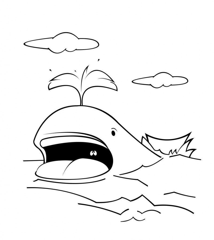 Desenho de Baleias para colorir