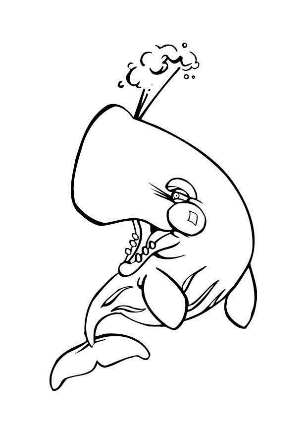 Desenho de Baleias para colorir