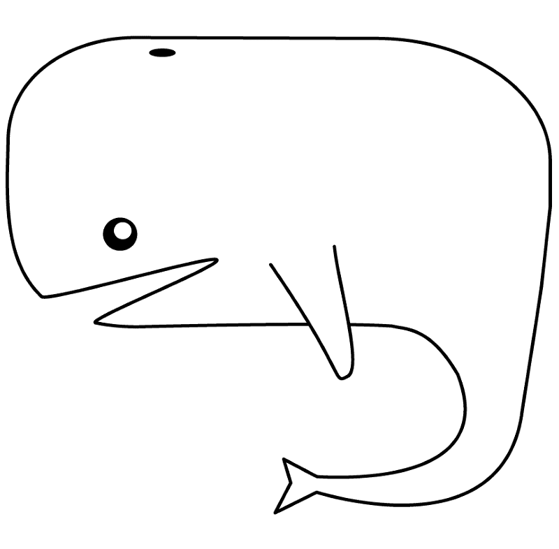 Desenho de Baleias para colorir