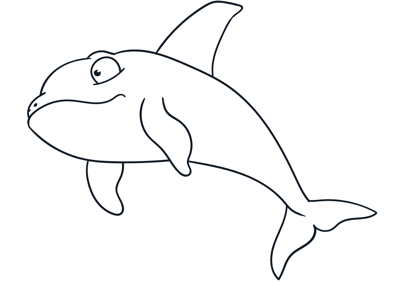 Desenho de Baleias para colorir