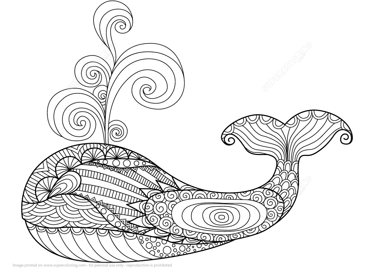 Desenho de Baleias para colorir