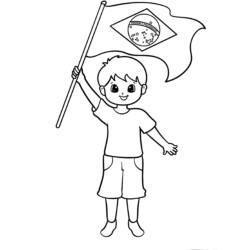 Desenho de Bandeira de Portugal para colorir e imprimir: número 6