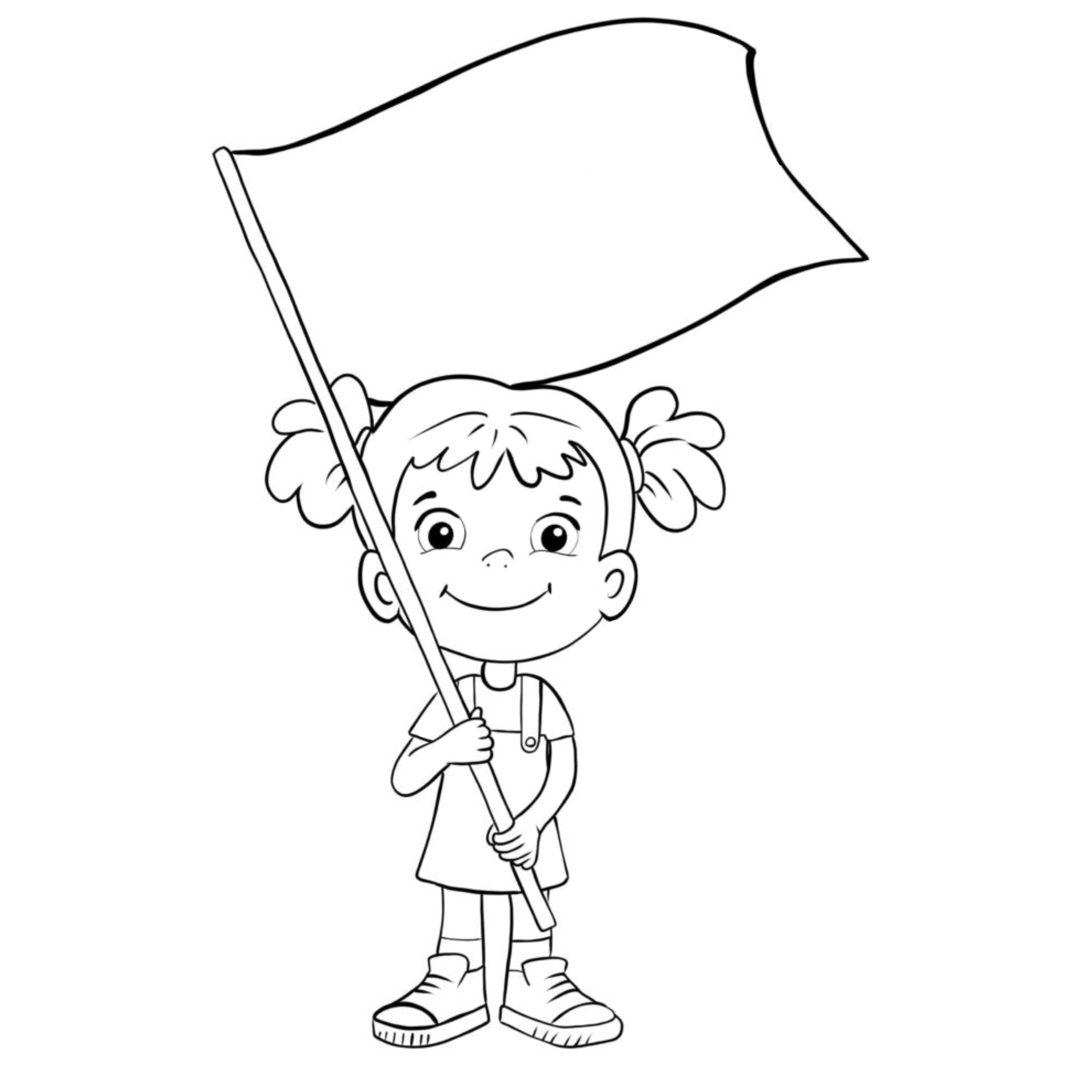 Desenho de Bandeira de Portugal para colorir e imprimir: número 7
