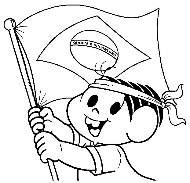 Desenho de Bandeira do Brasil para colorir e imprimir: número 10