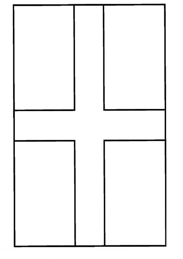 Desenho de Bandeiras para colorir e imprimir: número 4