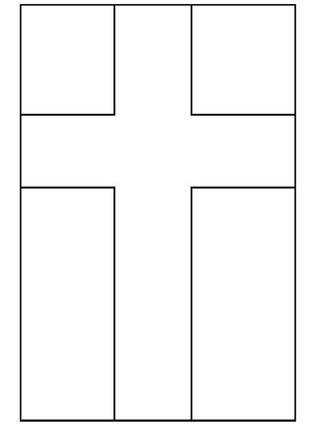 Desenho de Bandeiras para colorir e imprimir: número 5