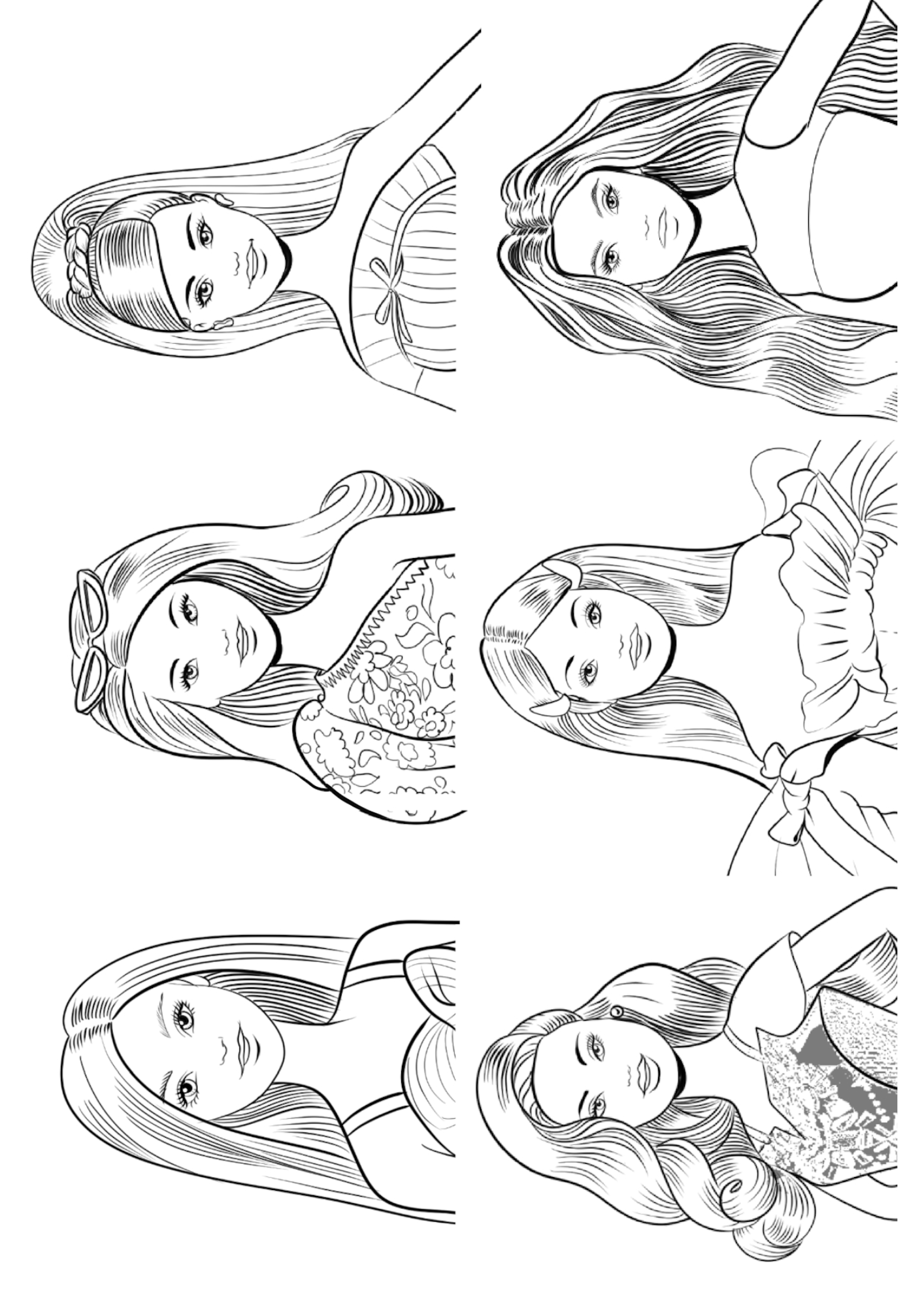 Desenho de Barbie para colorir e imprimir: número 11