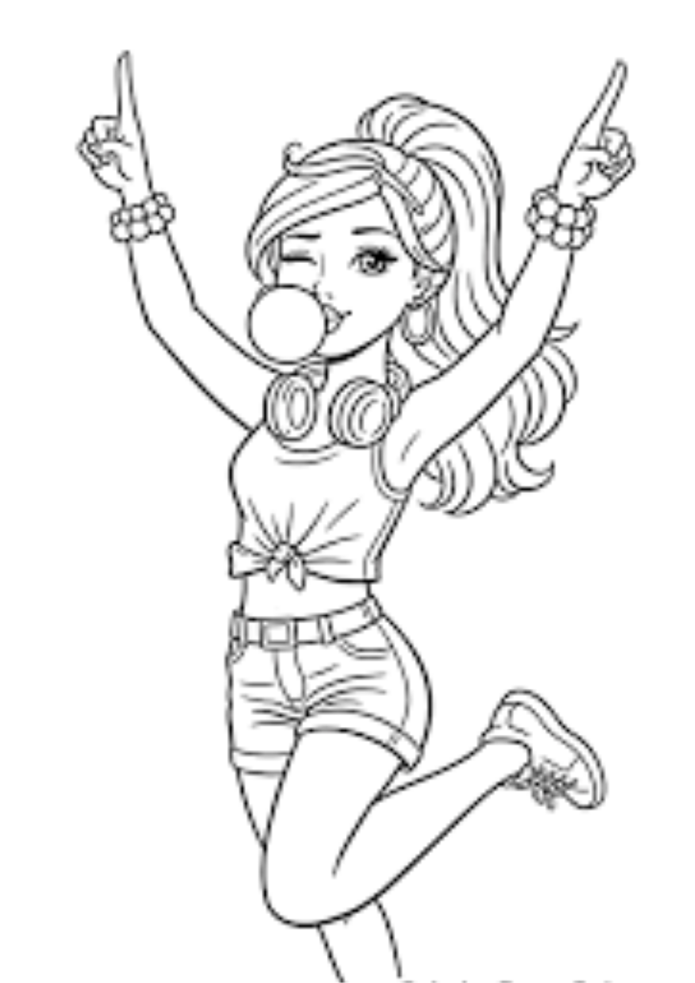 Desenho de Barbie para colorir e imprimir: número 13