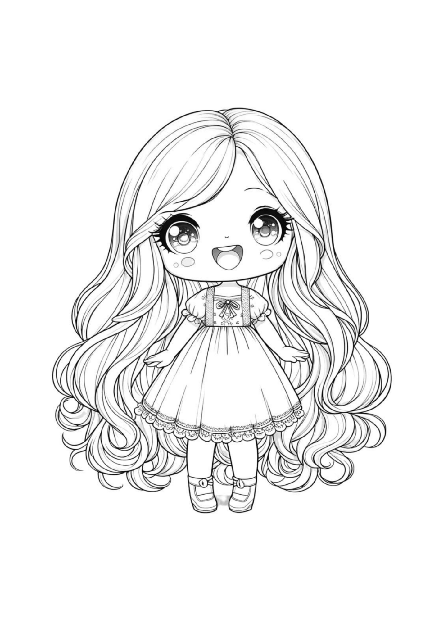 Desenho de Barbie para colorir e imprimir: número 20
