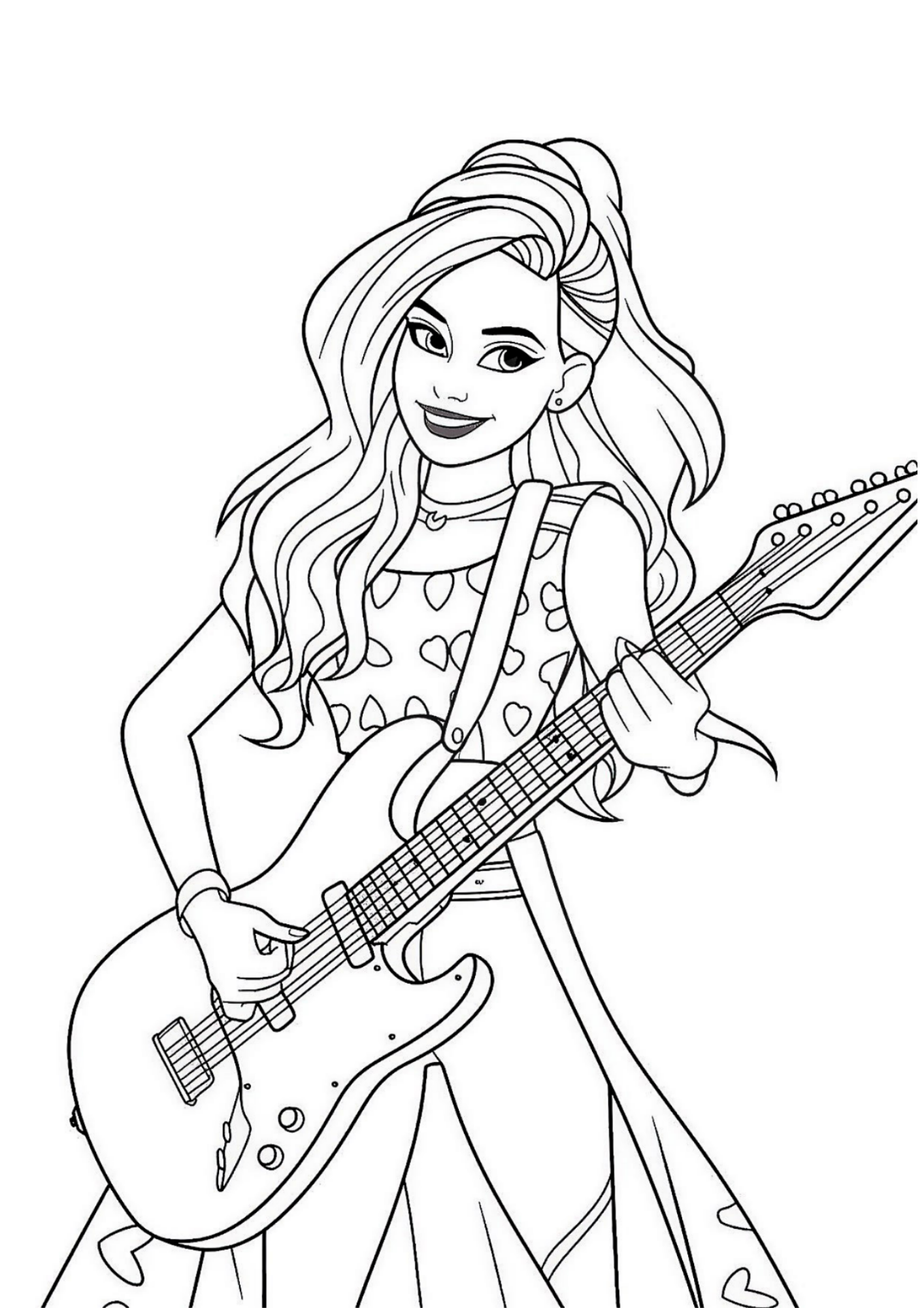 Desenho de Barbie para colorir e imprimir: número 22