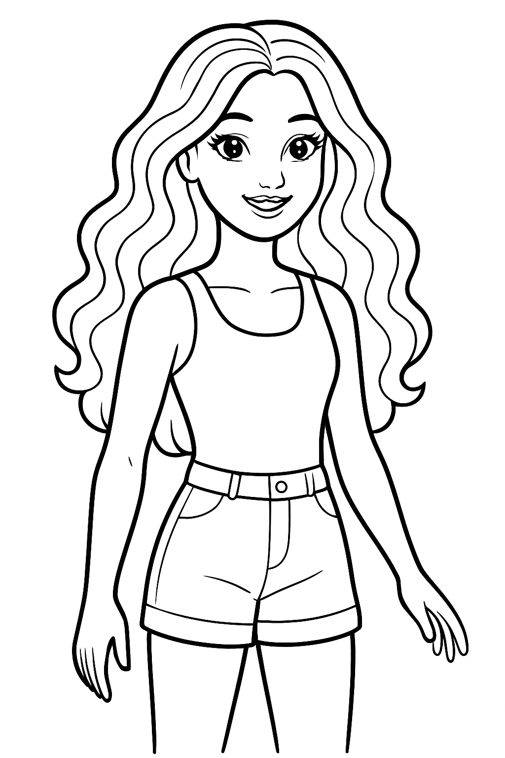 Desenho de Barbie para colorir e imprimir: número 29