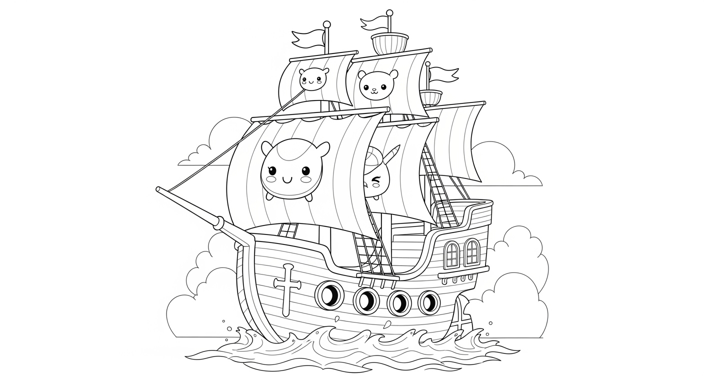 Desenho de Barcos para colorir e imprimir: número 9