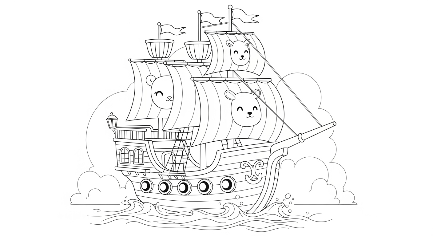 Desenho de Barcos para colorir e imprimir: número 10