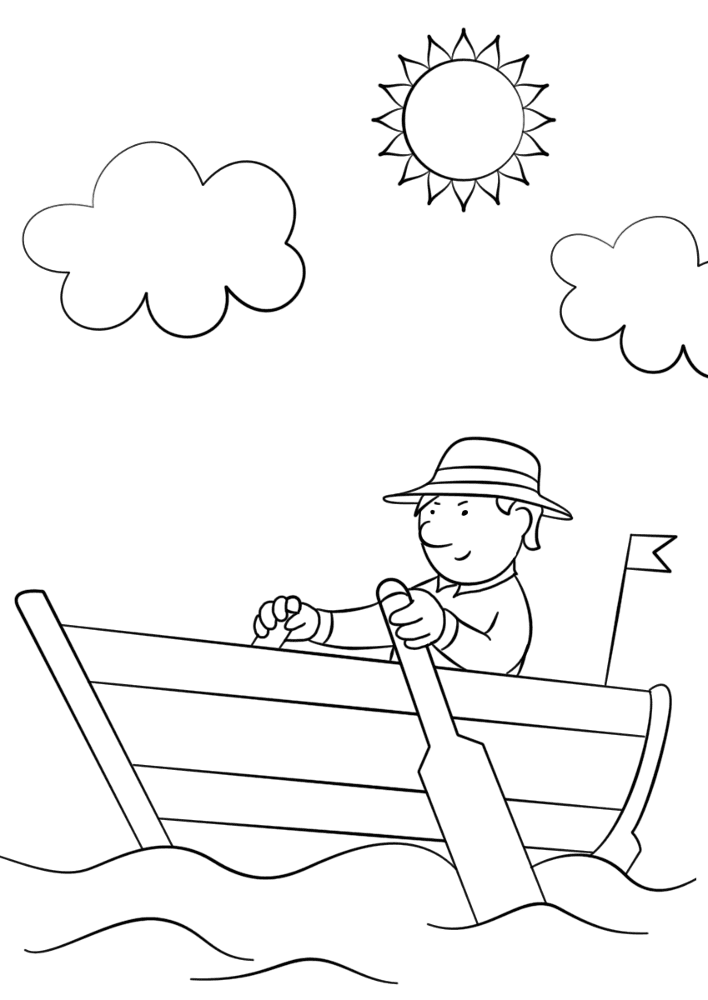 Desenho de Barcos para colorir e imprimir: número 26