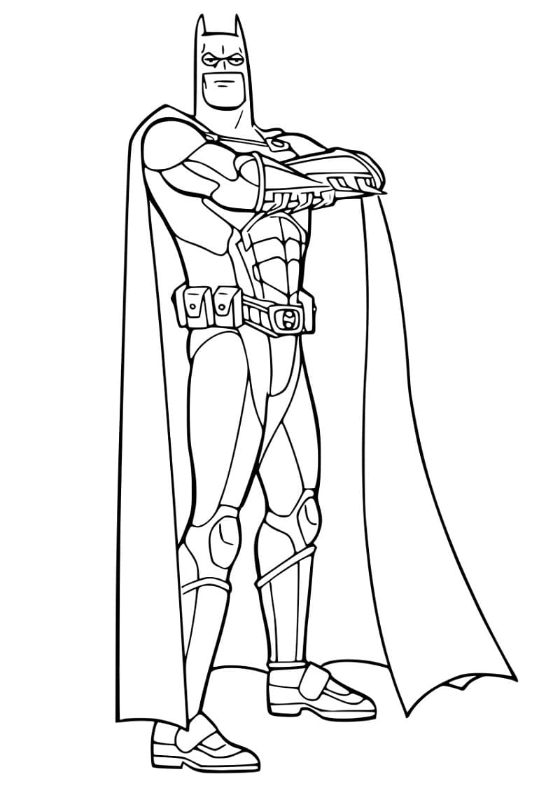 Desenho de Batman para colorir e imprimir: número 2