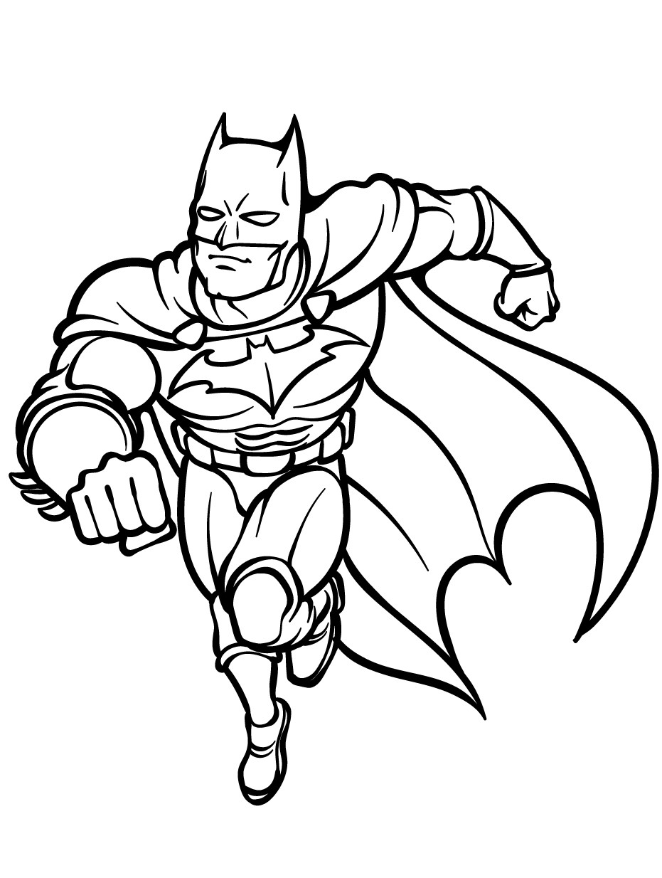 Desenho de Batman para colorir e imprimir: número 3