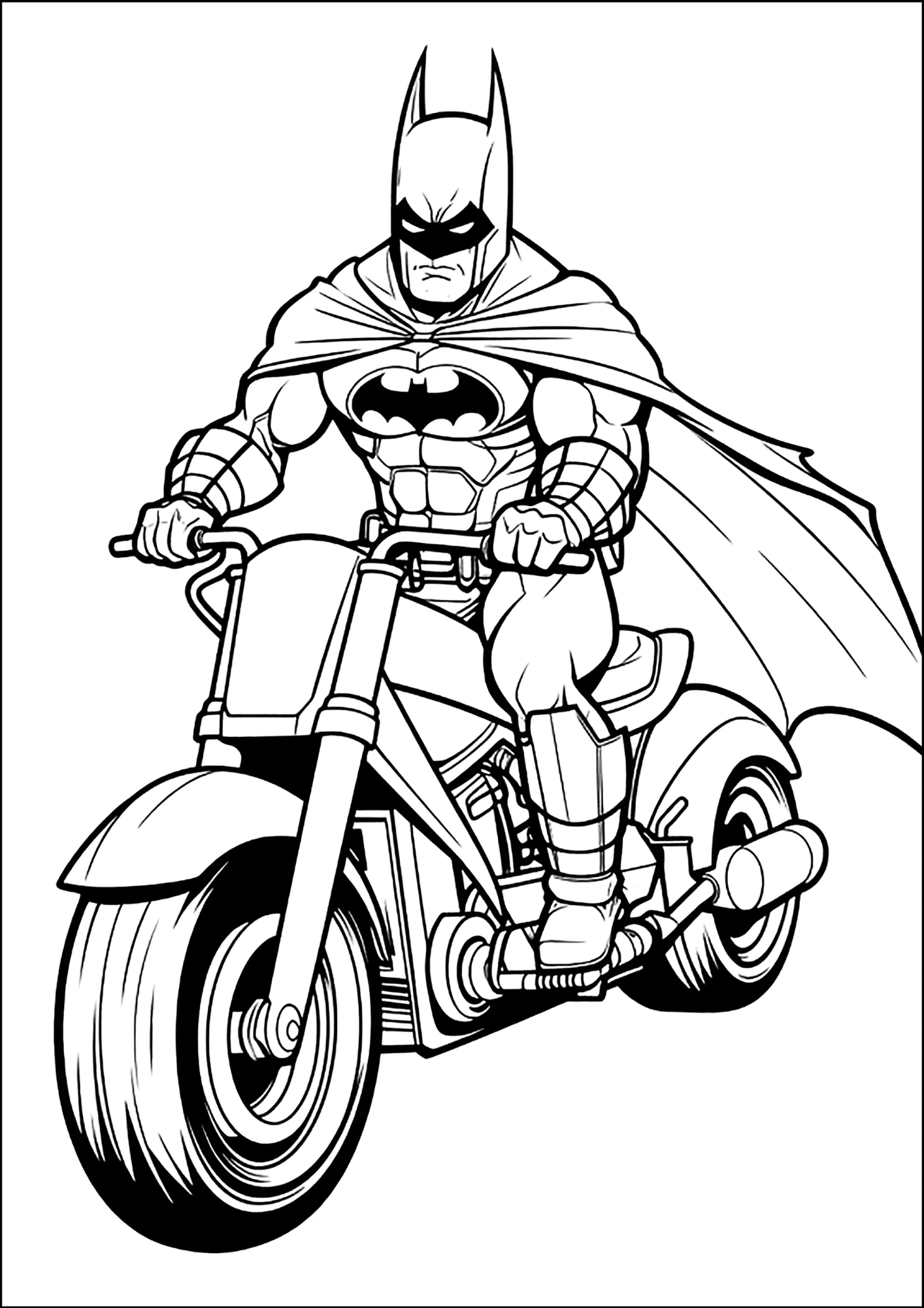 Desenho de Batman para colorir e imprimir: número 8