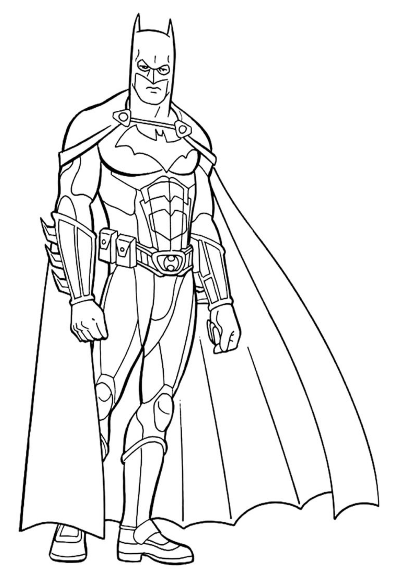 Desenho de Batman para colorir e imprimir: número 9
