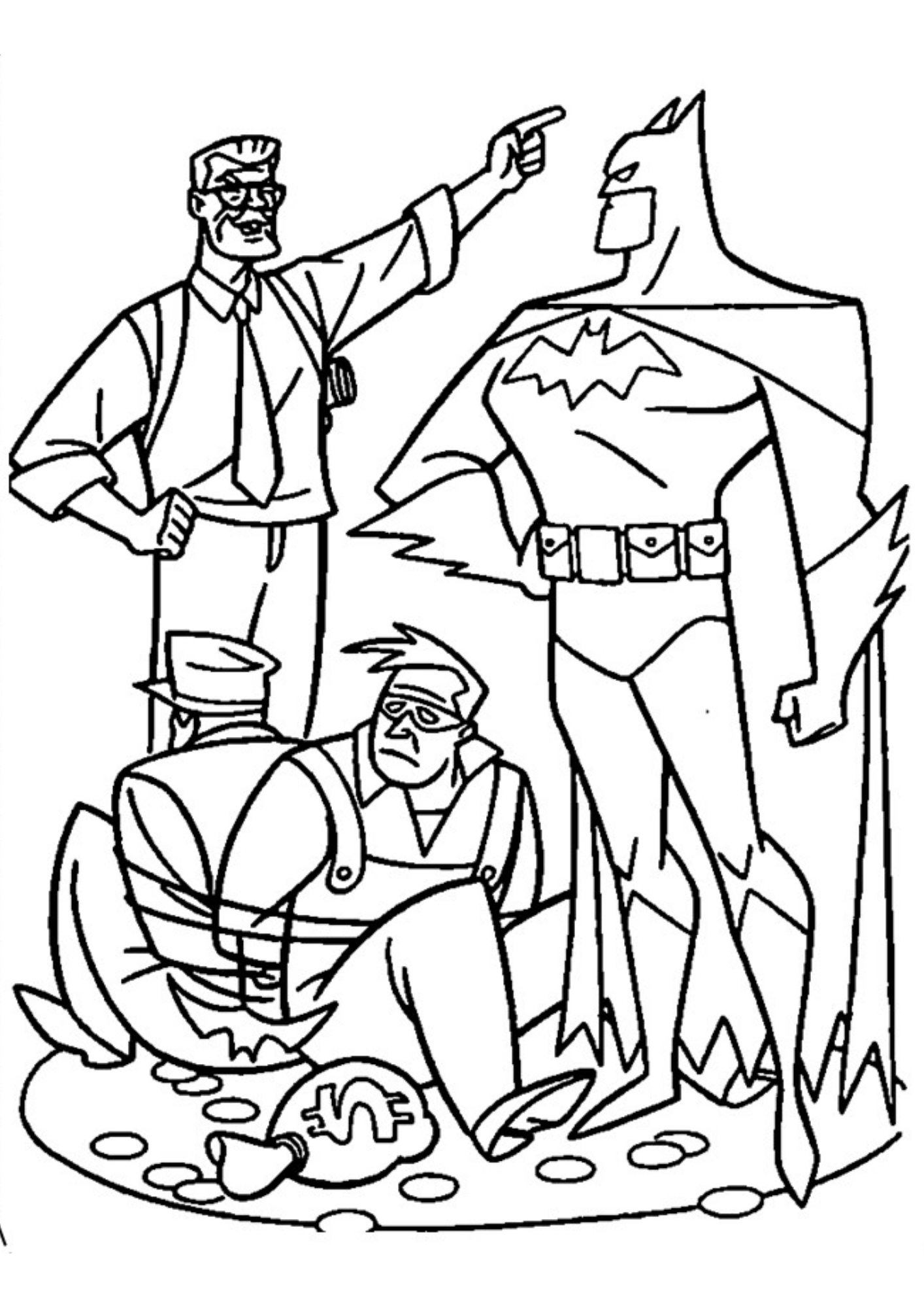 Desenho de Batman para colorir e imprimir: número 12