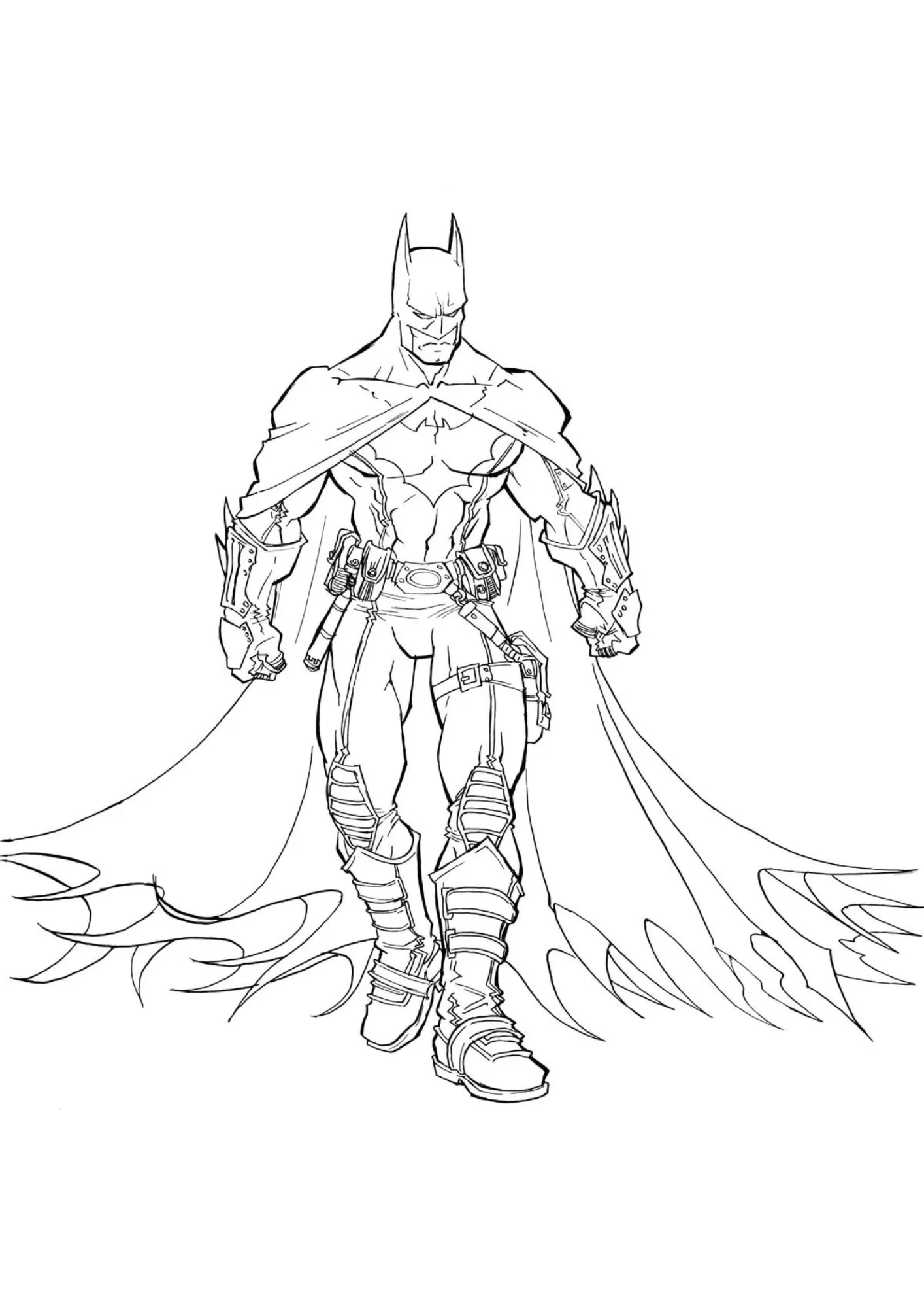 Desenho de Batman para colorir e imprimir: número 13