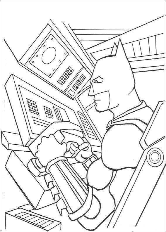 Desenho de Batman para colorir e imprimir: número 17