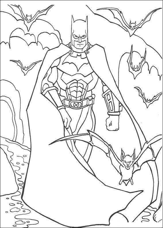 Desenho de Batman para colorir e imprimir: número 18