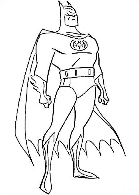 Desenho de Batman para colorir e imprimir: número 19