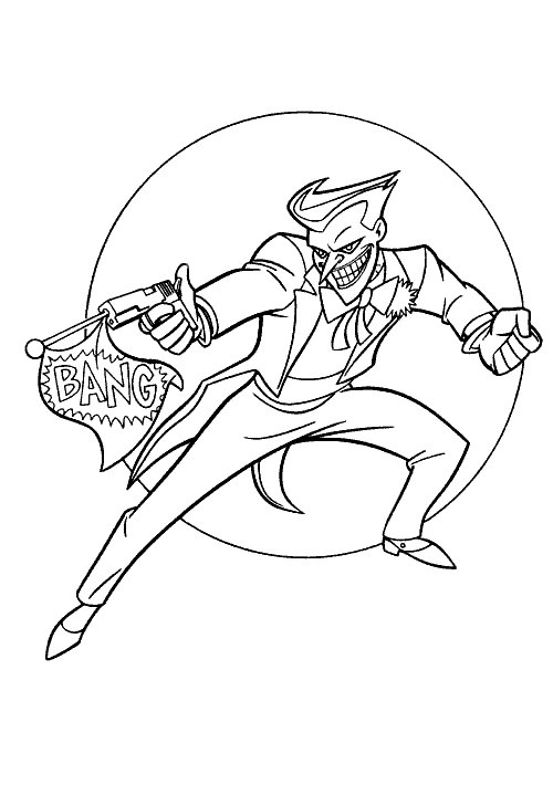 Desenho de Batman para colorir e imprimir: número 20