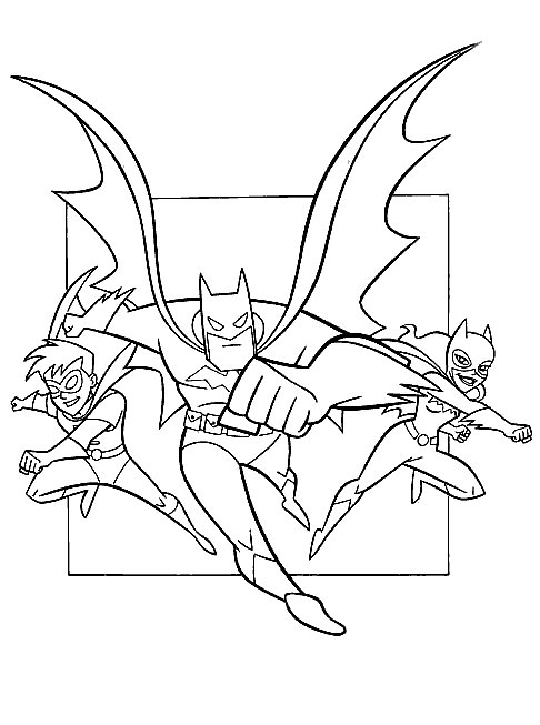 Desenho de Batman para colorir e imprimir: número 21