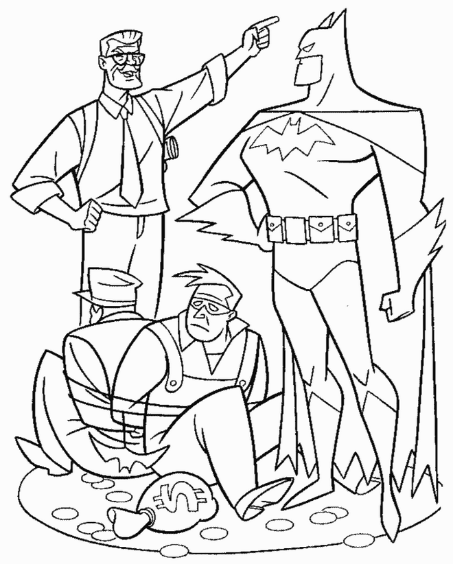 Desenho de Batman para colorir e imprimir: número 23