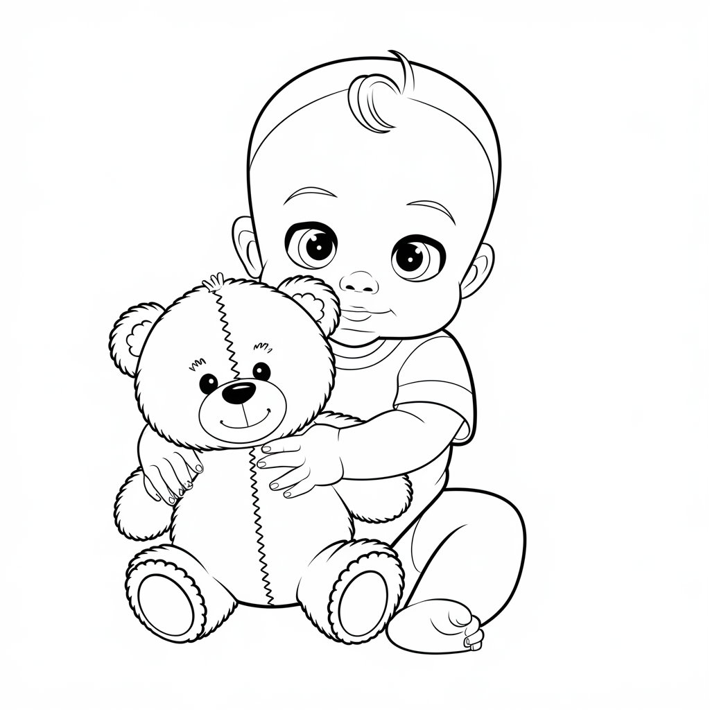 Desenho de Bebes para colorir e imprimir: número 11