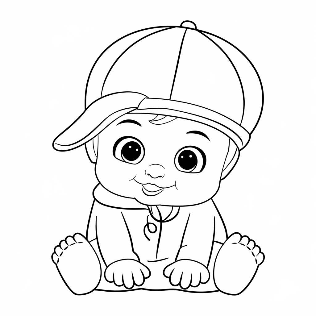 Desenho de Bebes para colorir e imprimir: número 13